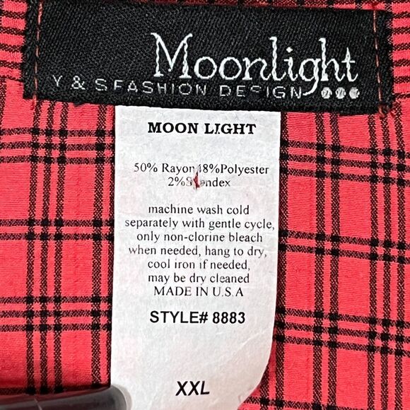 Moonlight Y&S Fashion Womens Shirt Jacket Tunic Top XXL Full Button Artsy Unique - Picture 3 of 8